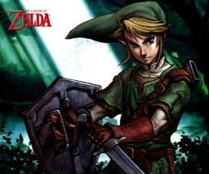 пазл Линк с мечом и щитом в приключениях Легенда о Zelda видеоигры